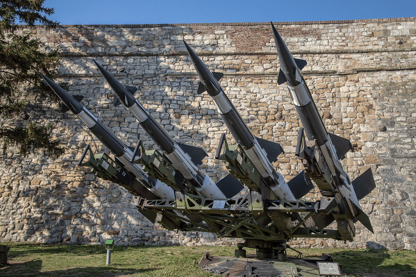 a rack of surface to air missiles