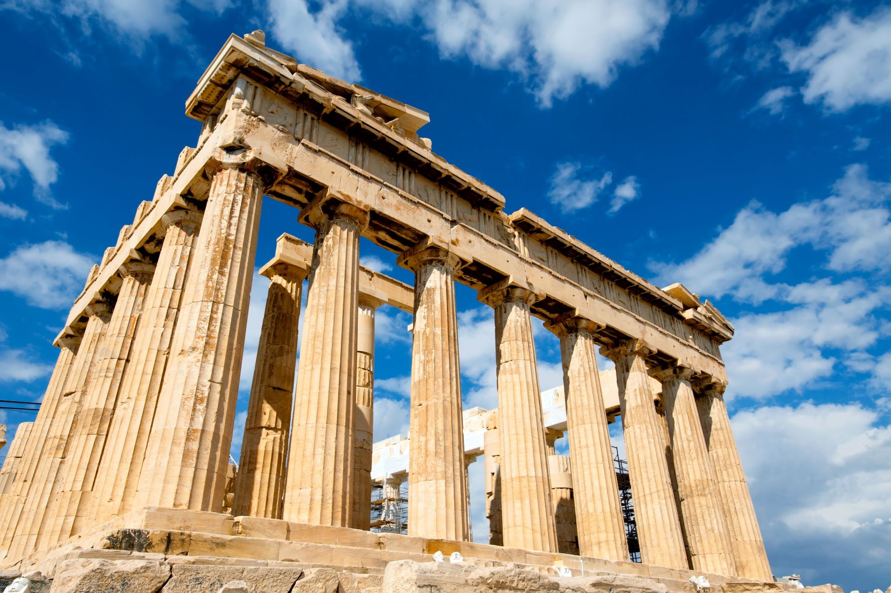 low angle photo of the parthenon during daytime